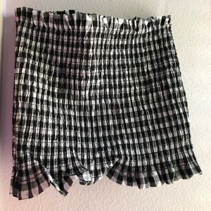 black and white tube top